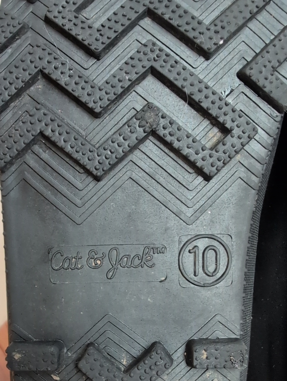 Cat & Jack Toddler Girls Black Multi Color Polka Dot Rain Boots 10 - Picture 3 of 9